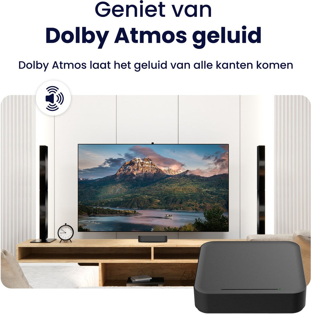 RockTek GT1 Streaming Box - Google TV - Dolby Atmos - 4K UHD & HDR