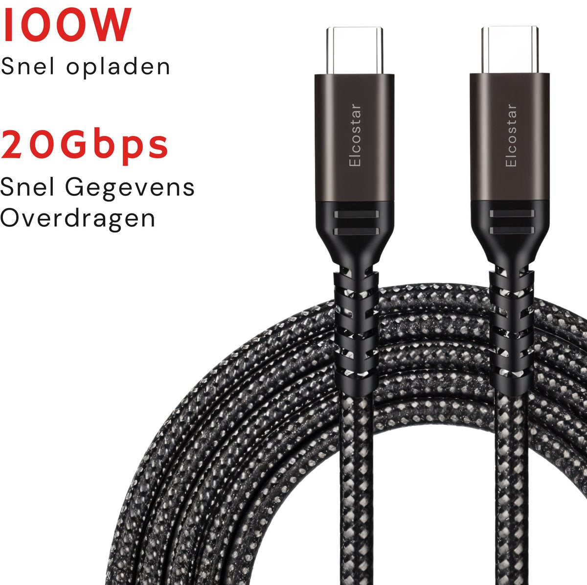 USB C 100W Kabel & Snellader