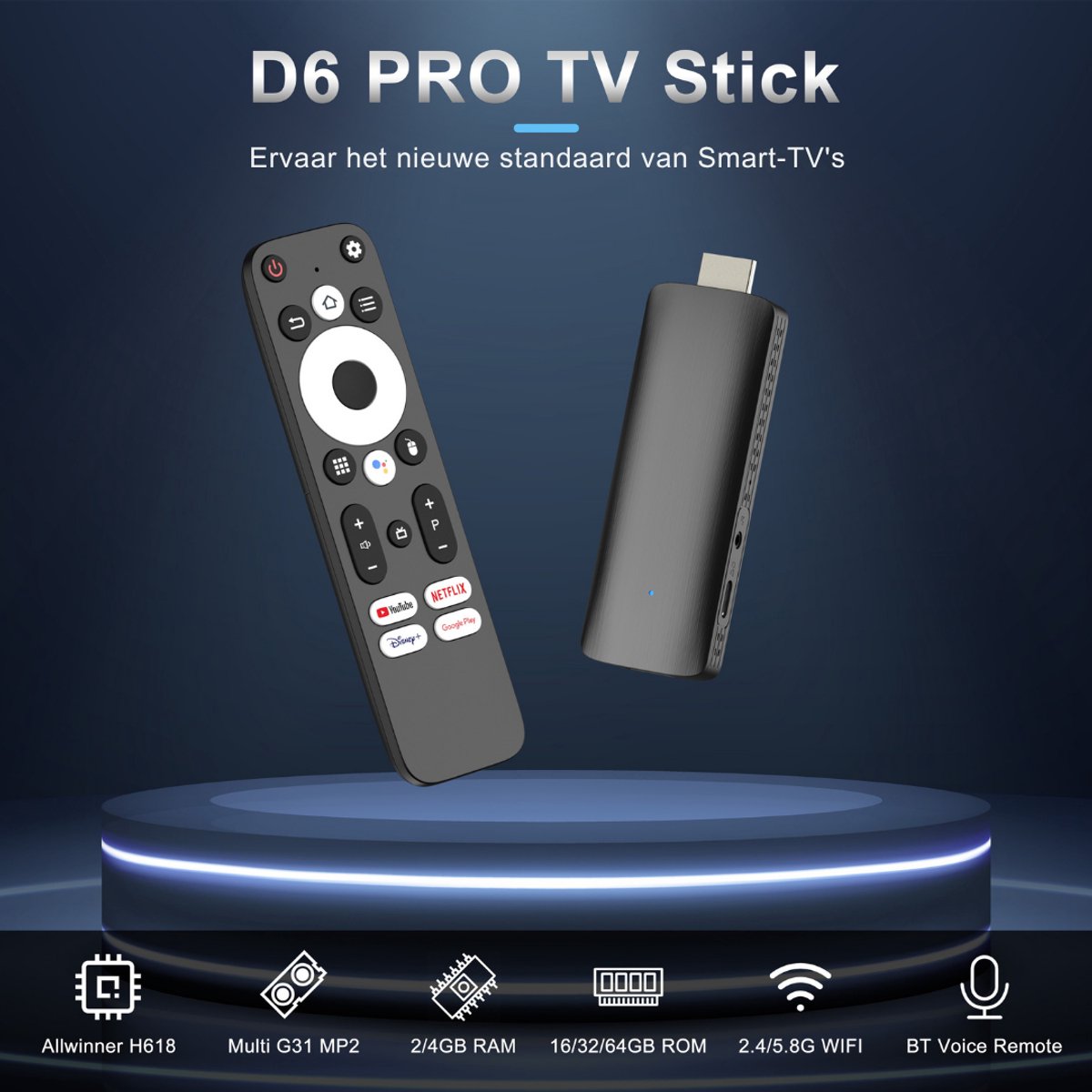 Android TV Streaming Stick - 4K UHD & HDR