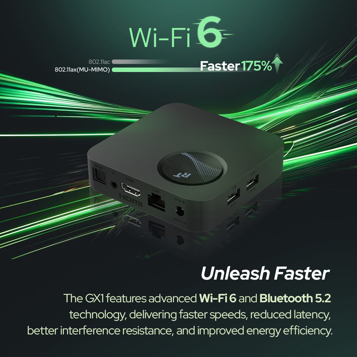 RockTek GX1 Streaming Box - Google TV - Dolby Vision & Atmos - Ingebouwde Chromecast - 4K UHD & HDR