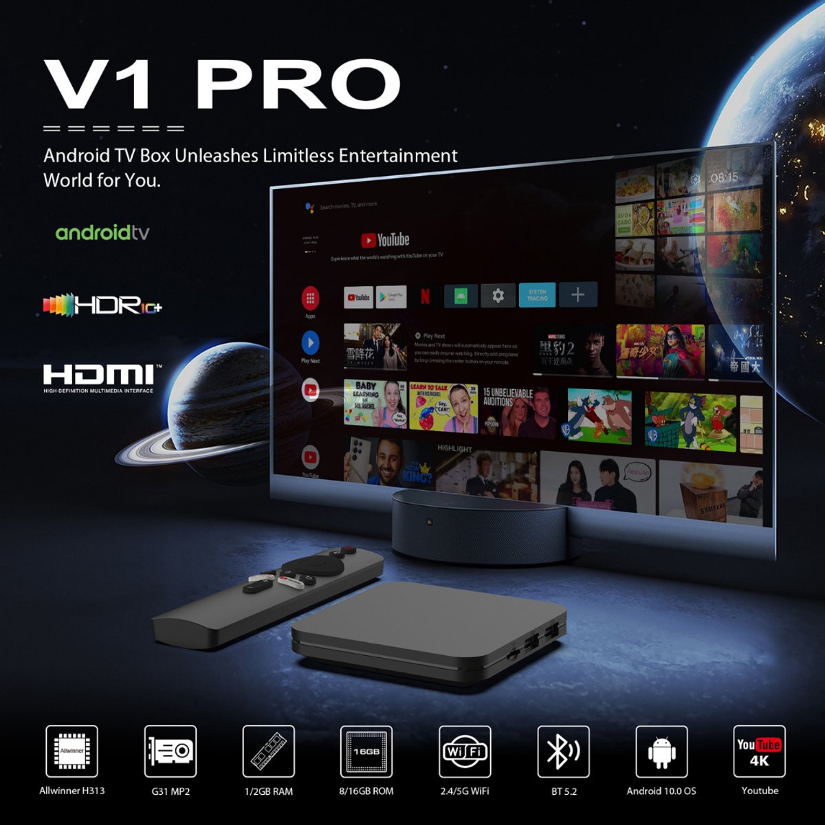 Android TV Streaming Box - 4K UHD & HDR