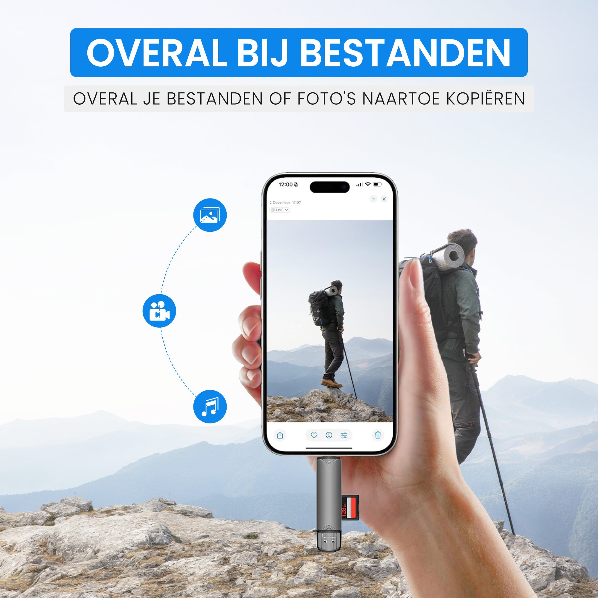 SD Kaartlezer 3-in-1 Stick