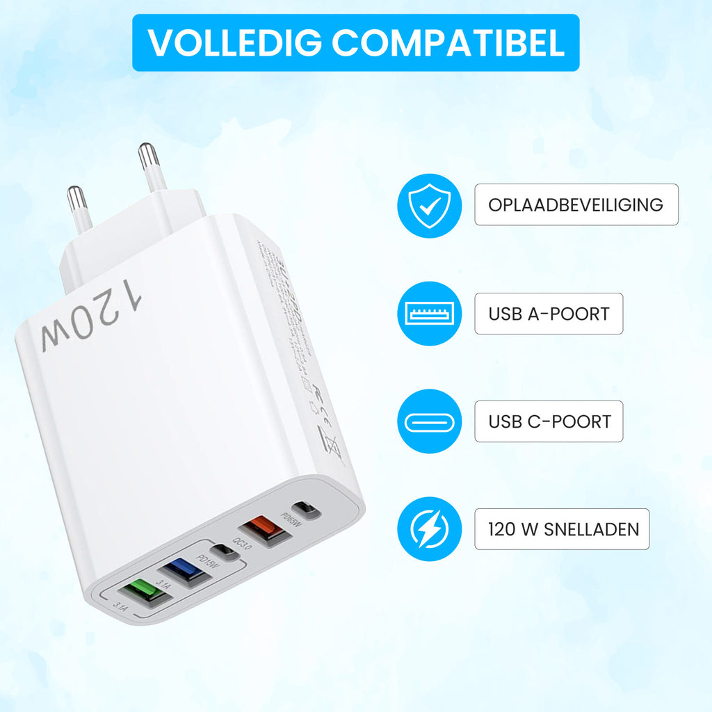 USB Adapter - 120W - (5P) - USB A & C