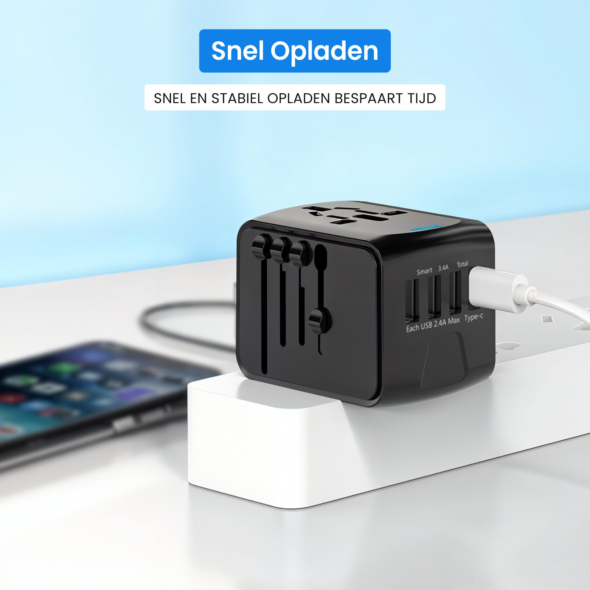 Travel Adapter - Multi USB A & C