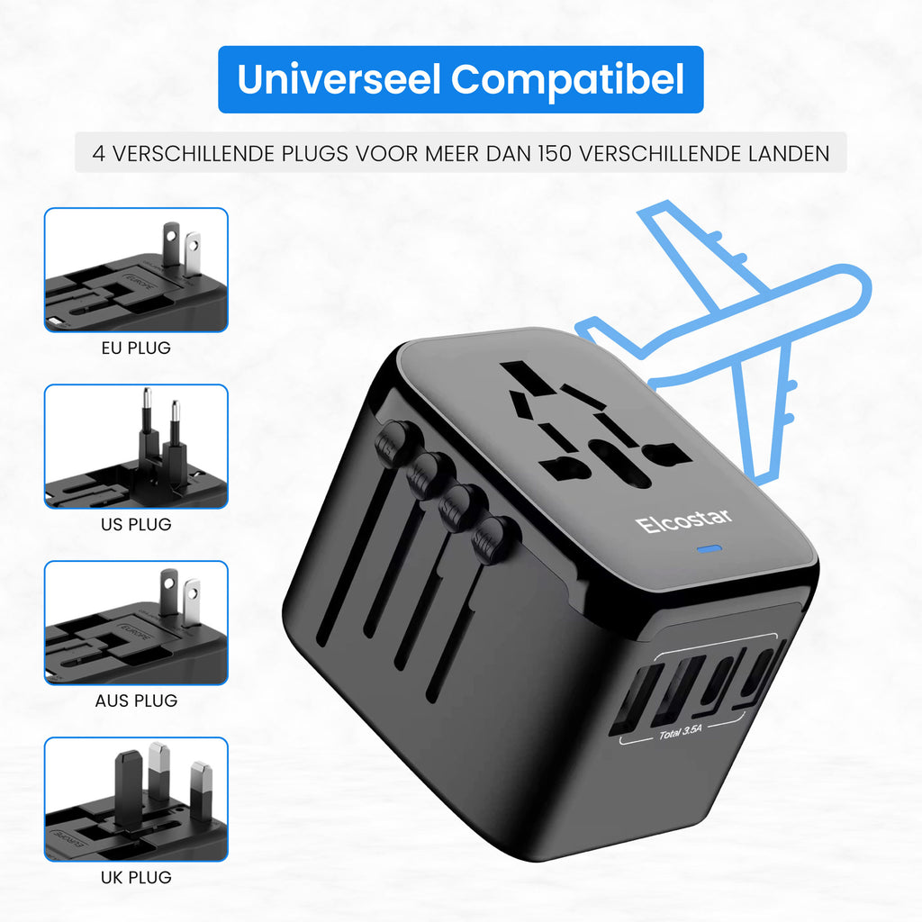 Travel Adapter - Multi USB A & C