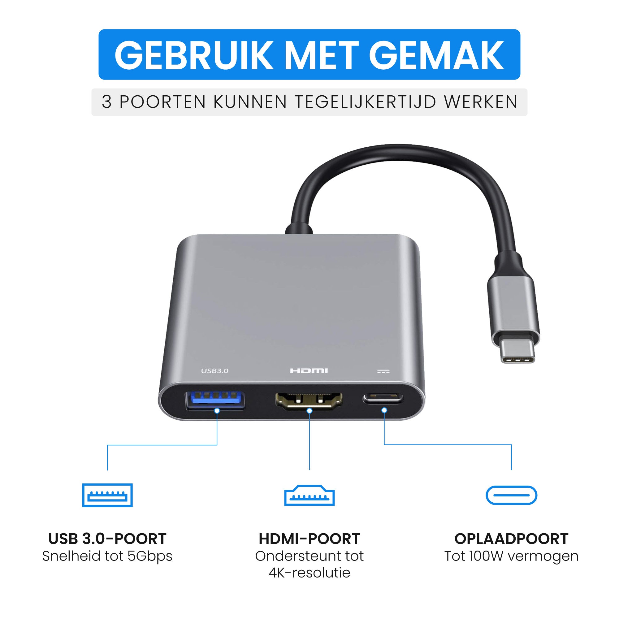 USB-C naar HDMI Adapter