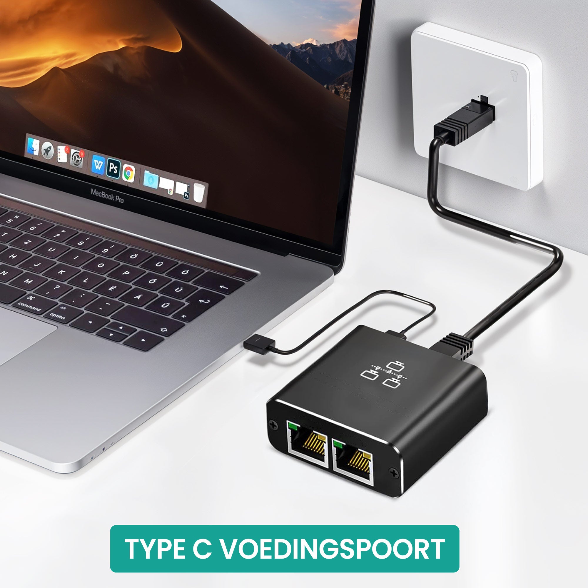 Ethernet Splitter (1000 Mbps) - From 1 to 2