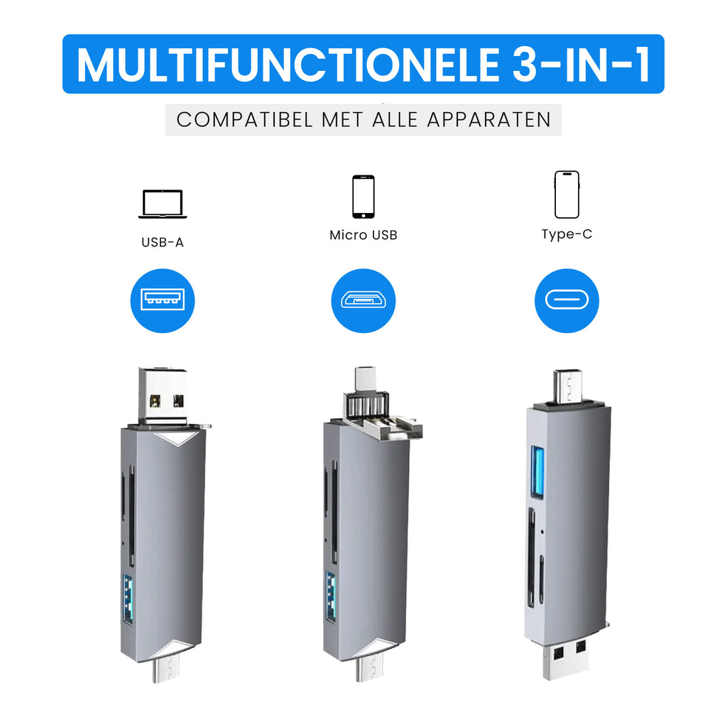 SD Card Reader 3-in-1 Stick