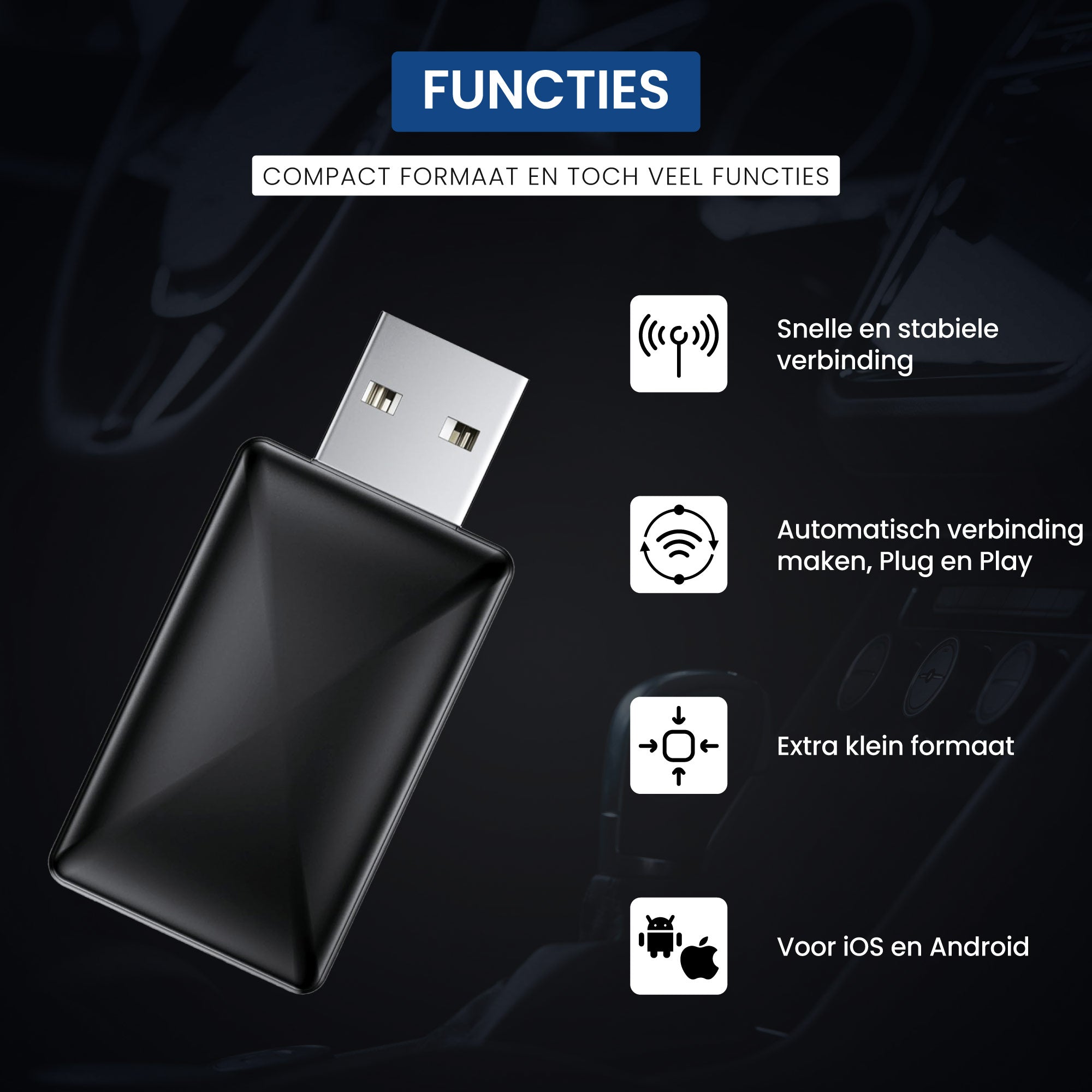 Carplay Dongle Premium - Android & Apple