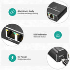 Ethernet Splitter (1000 Mbps) - From 1 to 2