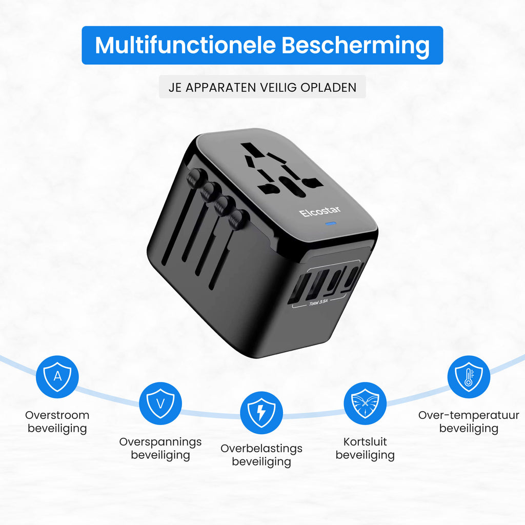 Travel Adapter - Multi USB A & C