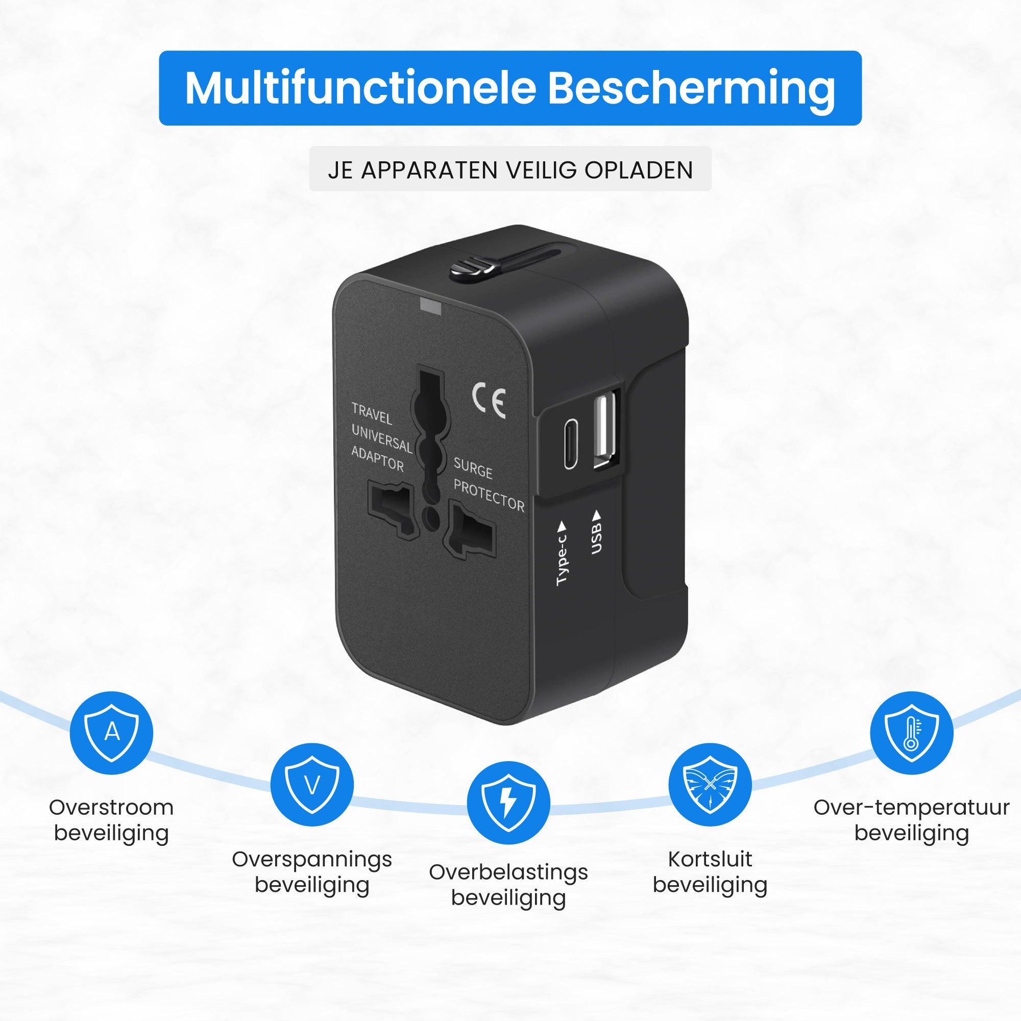 Travel Adapter - USB A & C