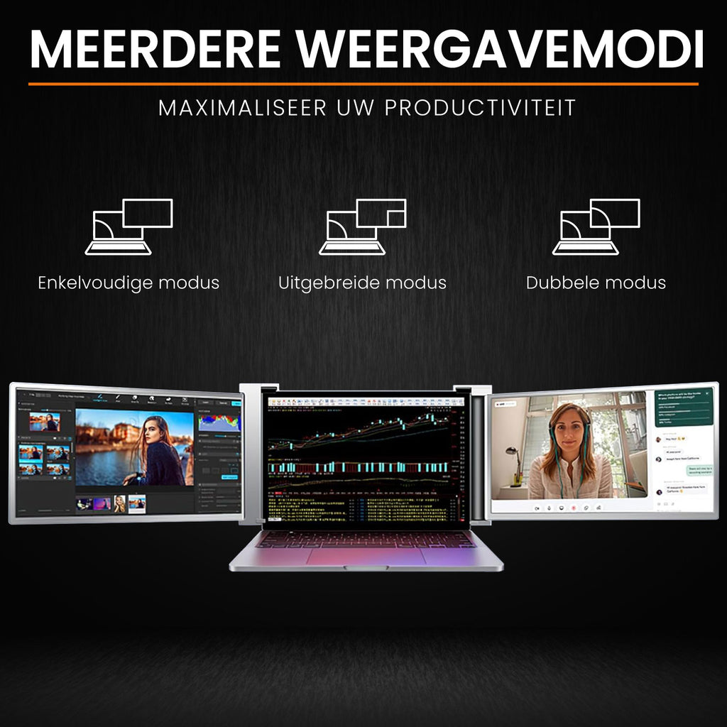 Portable Monitor Tri-Screen 15.6 inch