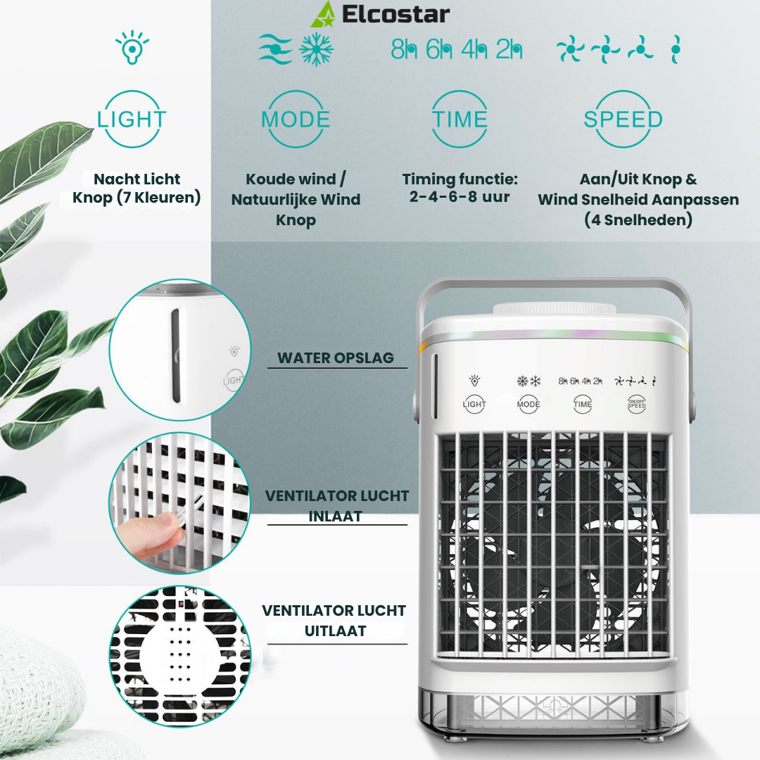Premium Draagbare Mini Airco - 4-in-1