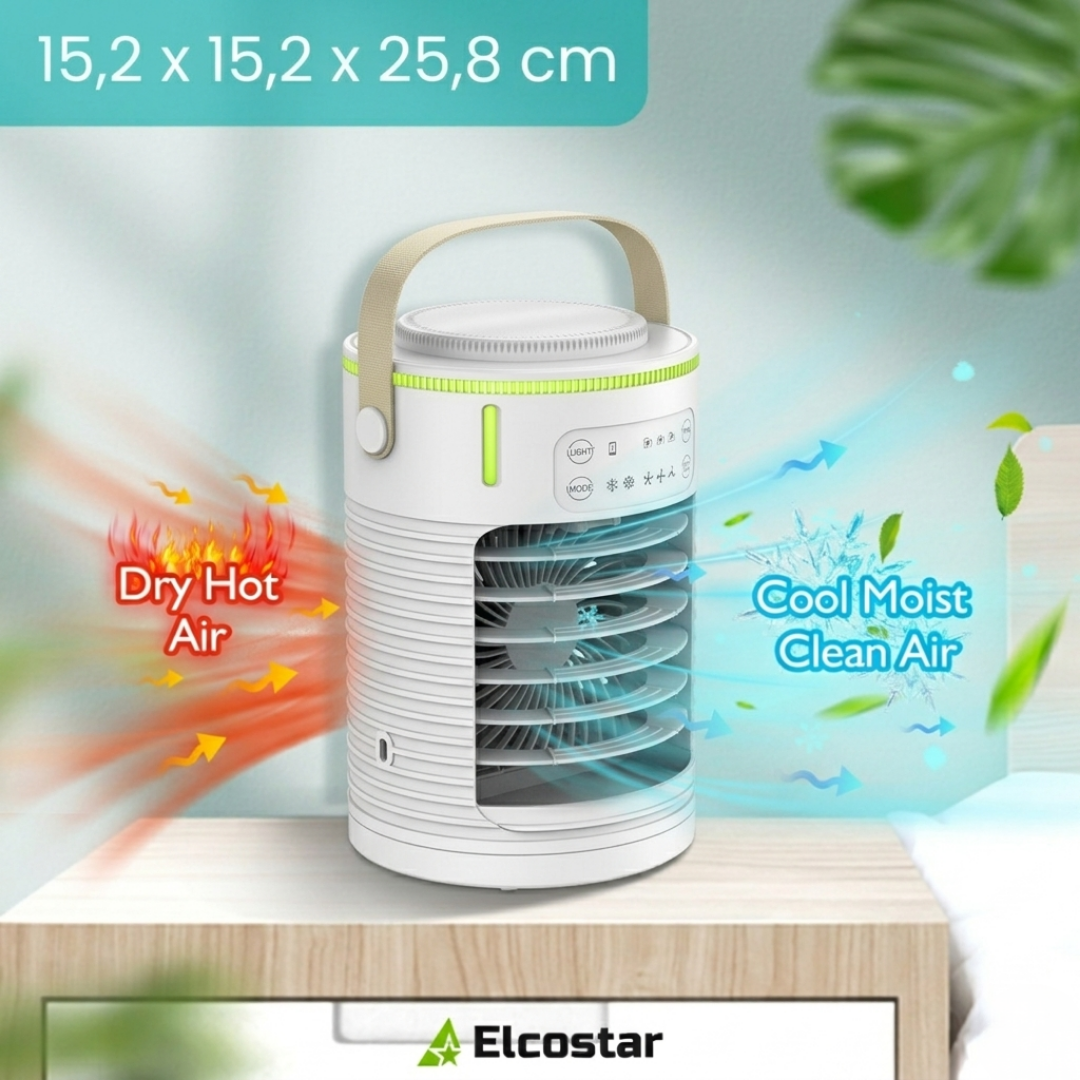 Premium Portable Mini Airco PRO - Built-in Battery - 4-in-1