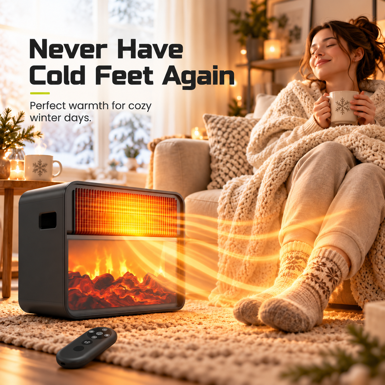 3D Fireplace Heater