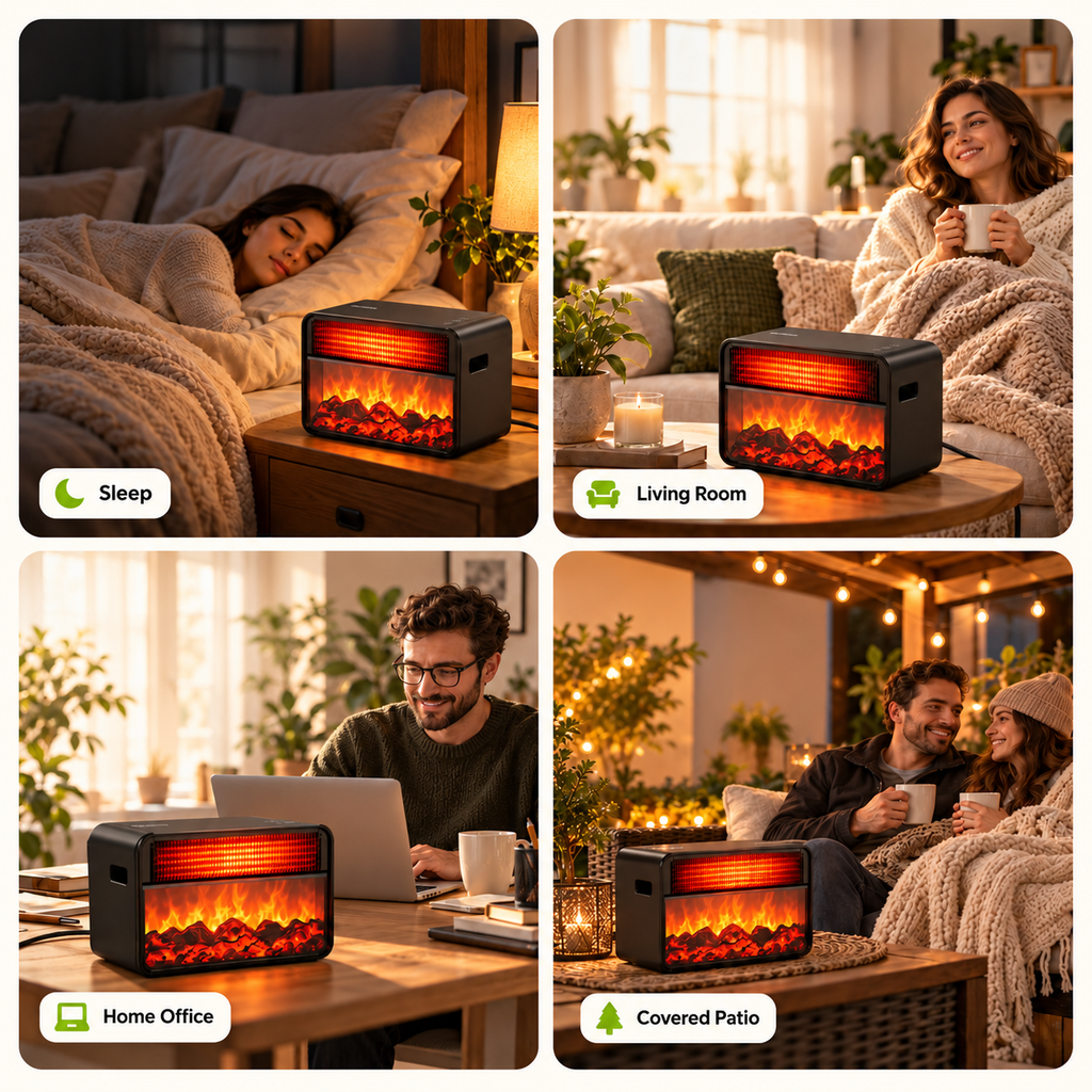3D Fireplace Heater
