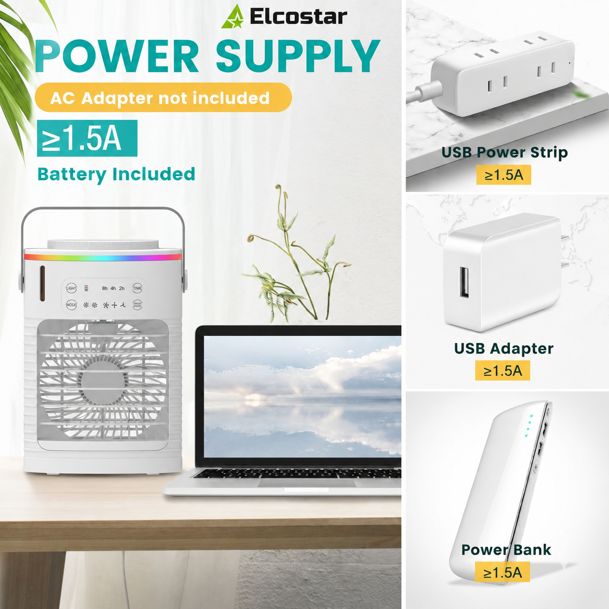 Premium Portable Mini Airco PRO - Built-in Battery - 4-in-1