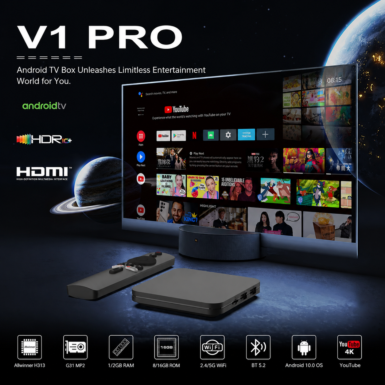 Android TV Streaming Box - 4K UHD & HDR