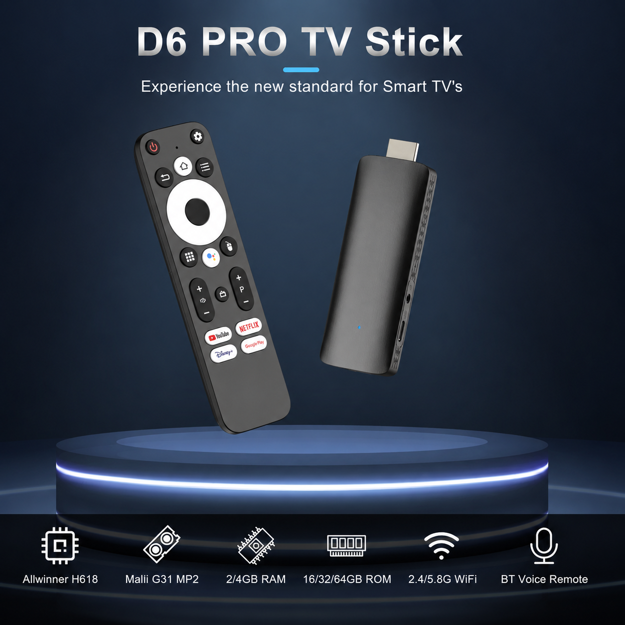 Android TV Streaming Stick - 4K UHD & HDR