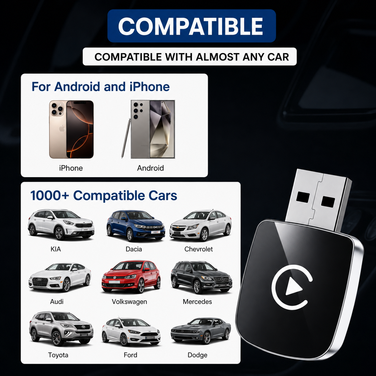 Carplay Dongle Mini - Android & Apple