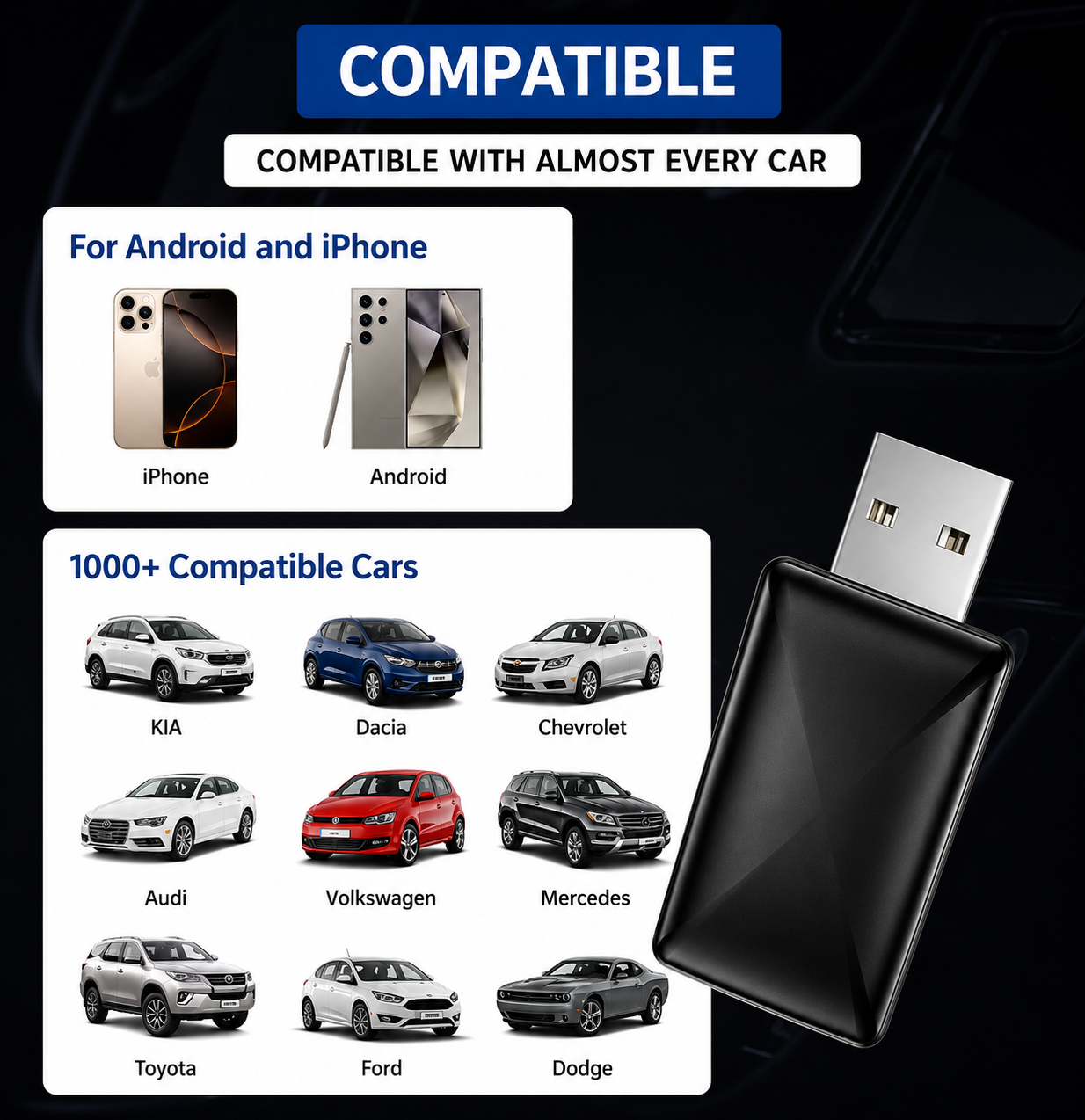 Carplay Dongle Premium - Android & Apple