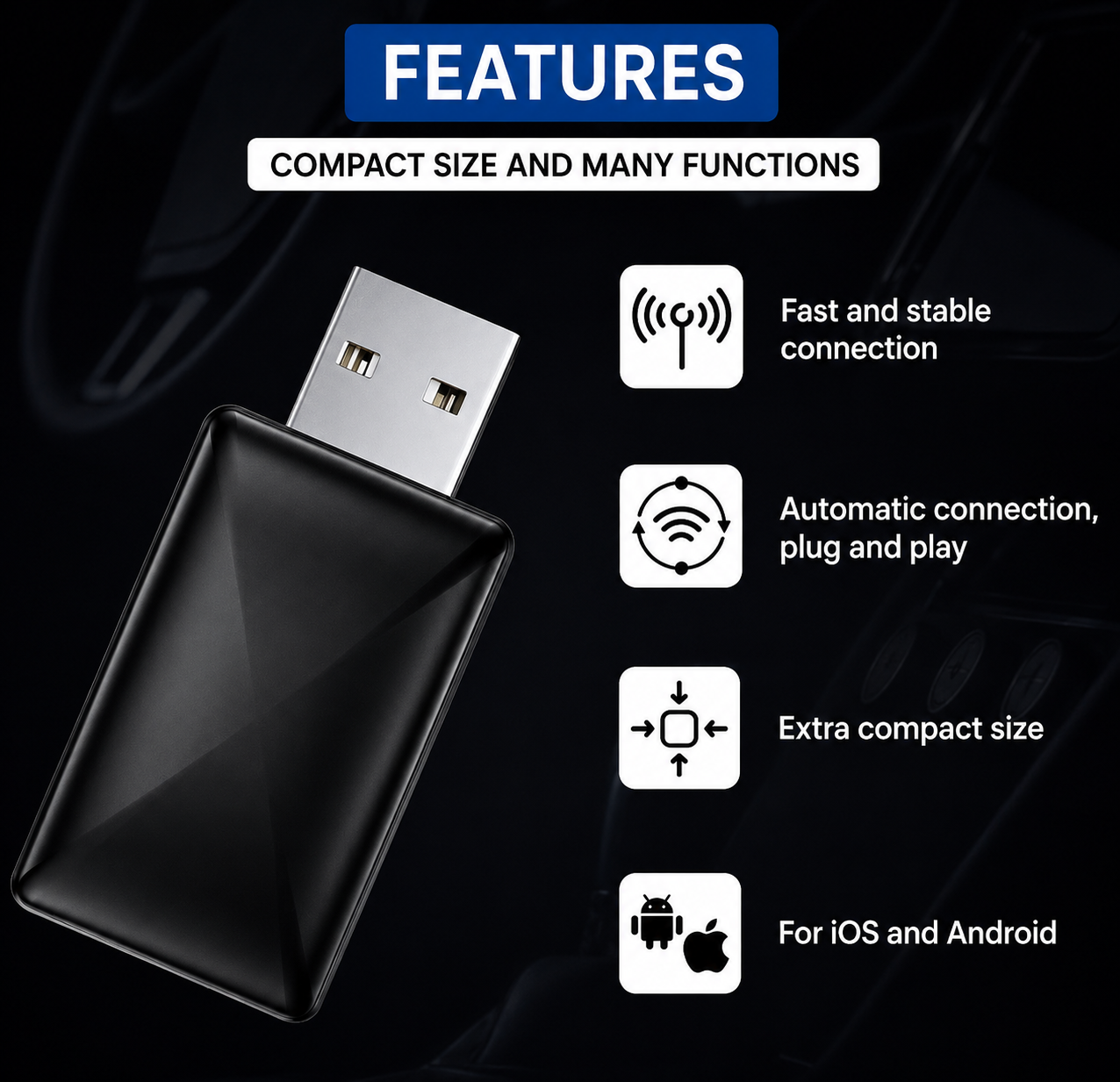 Carplay Dongle Premium - Android & Apple