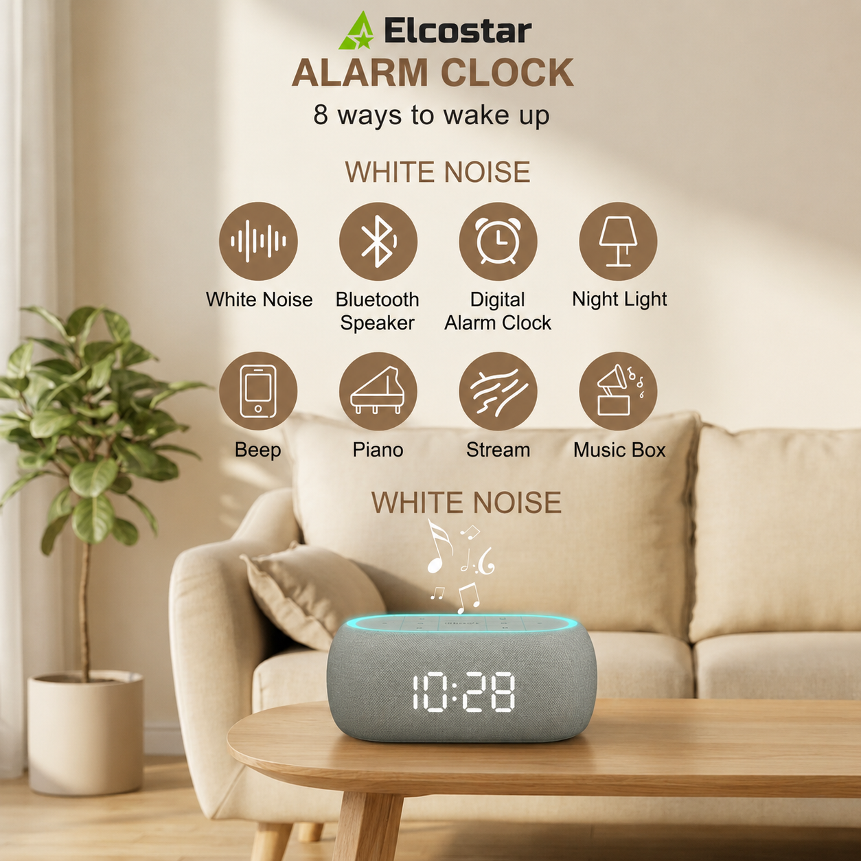 Digital White Noise Alarm Clock 2.0