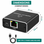 Ethernet Splitter (1000 Mbps) - From 1 to 2