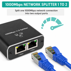 Ethernet Splitter (1000 Mbps) - From 1 to 2