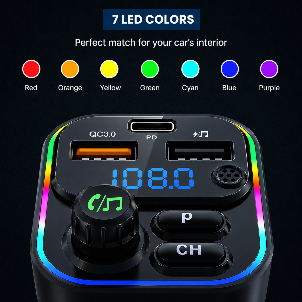 FM Zender Bluetooth - USB A & C