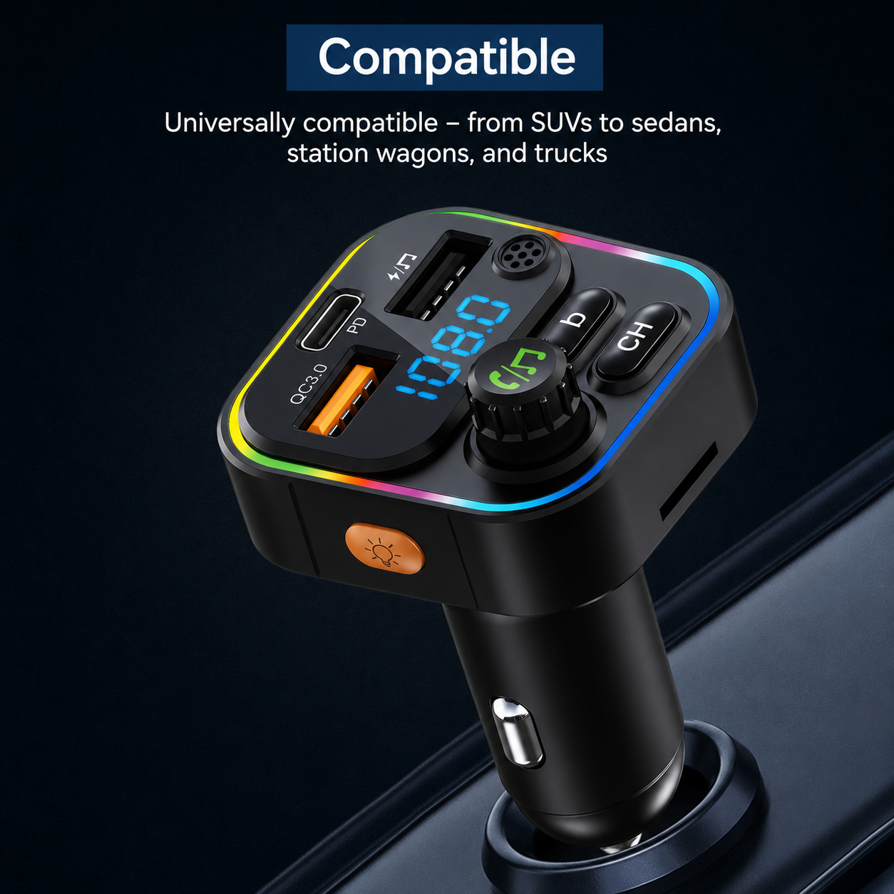 FM Zender Bluetooth - USB A & C