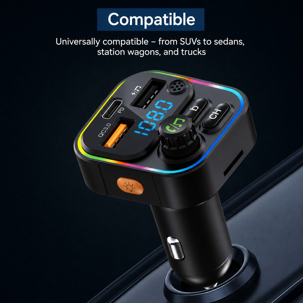 FM Transmitter Bluetooth - USB A & C