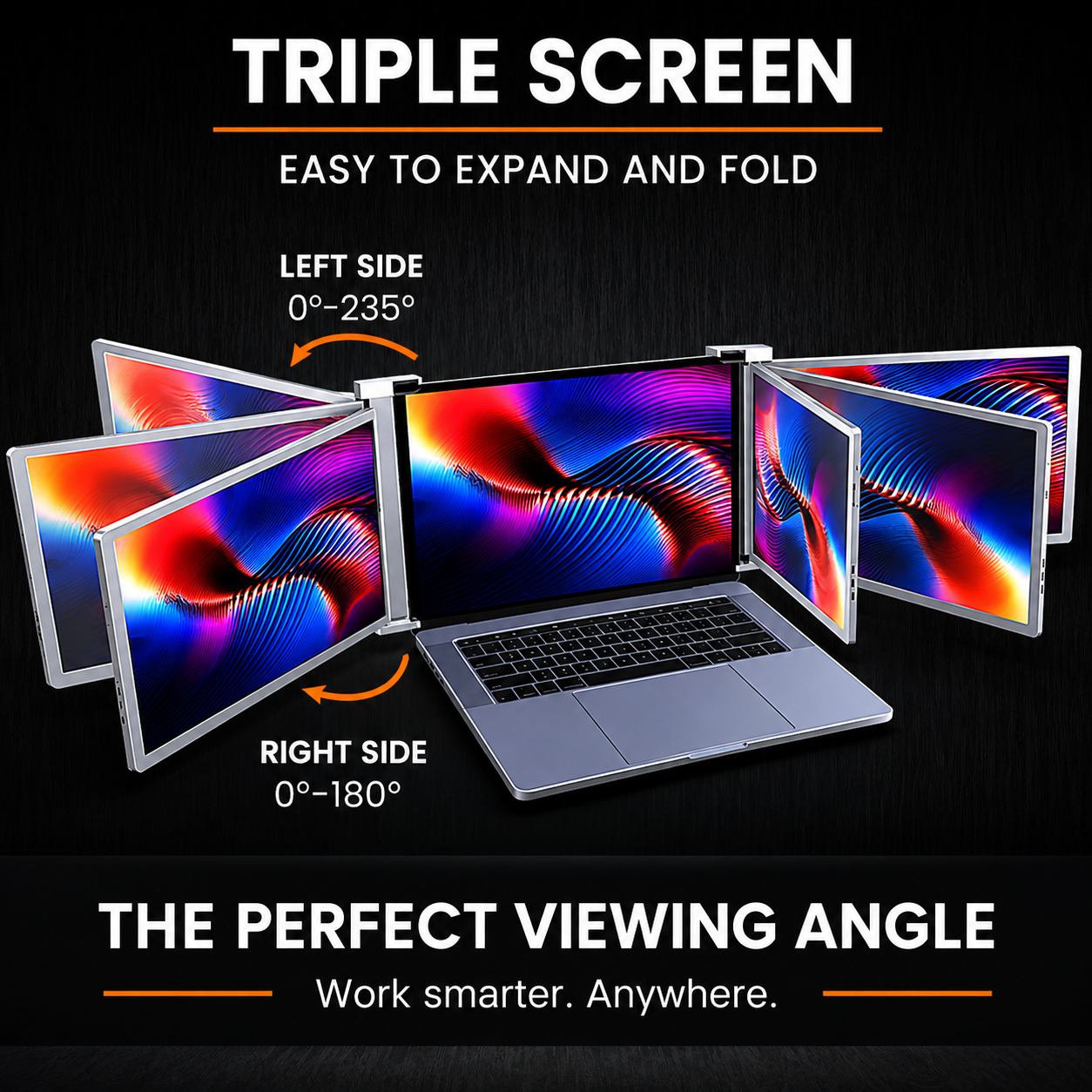 Portable Monitor Tri-Screen 15.6 inch