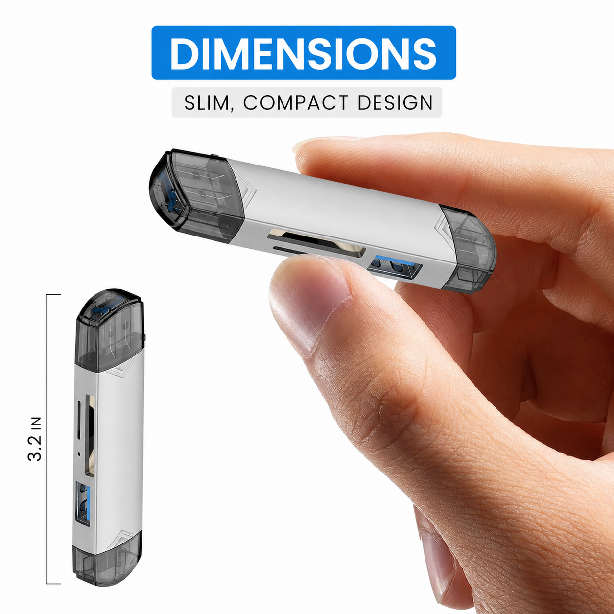SD Card Reader 3-in-1 Stick