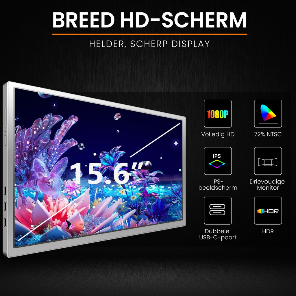 Portable Monitor Tri-Screen 15.6 inch